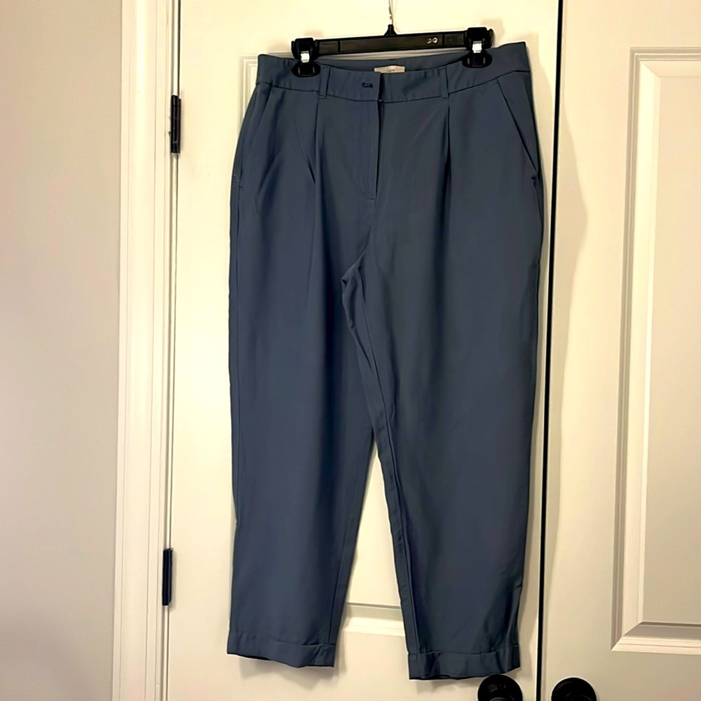 Green-teal wide leg pants